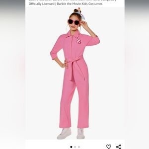 NEW Barbie movie costume pink power jumpsuit glasses headband licensed product